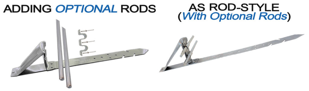 A hybrid snow guard that is both pad- and pipe-style